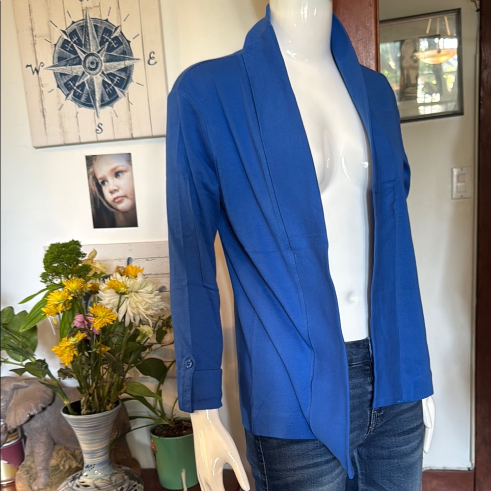 NWT northern reflections size small Women's Blue Open Front Jacket/cardigan
